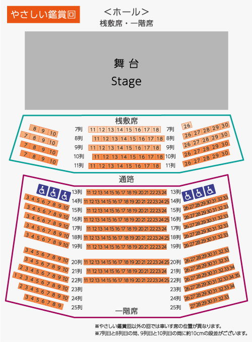 『花と龍』やさしい鑑賞回客席イメージ図